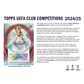 2024/25 Topps UEFA Club Competitions Soccer Hobby Box