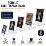Acrylic Card Display Stand Set 5 Piece