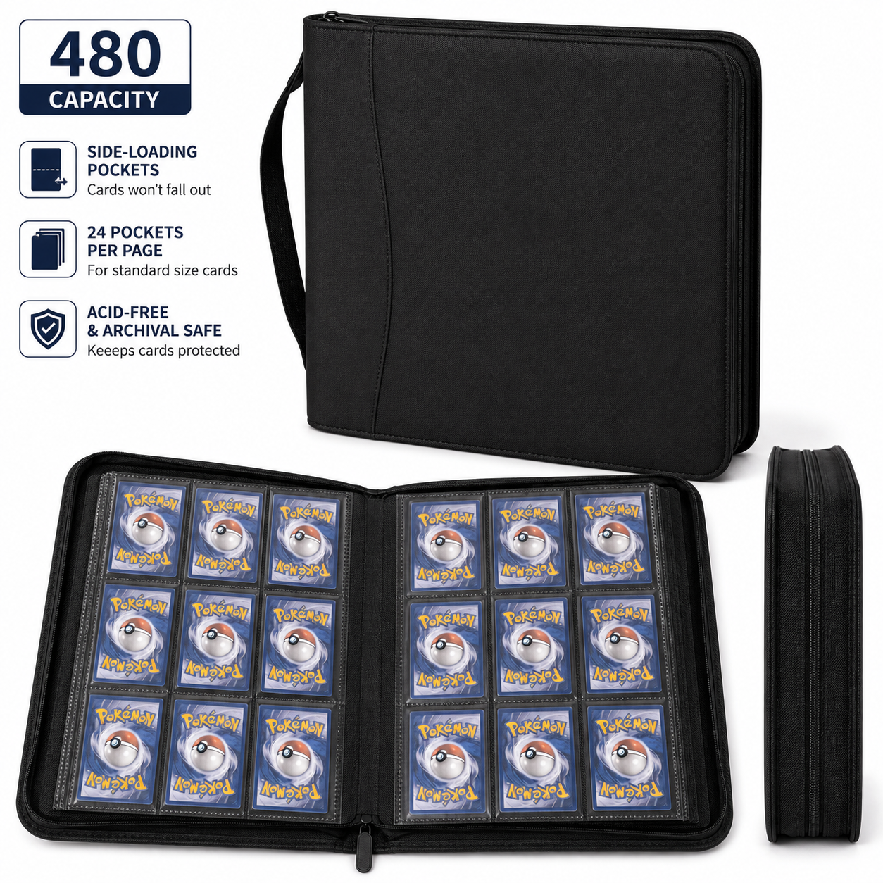 Side-Loading Card Portfolio 480 Capacity